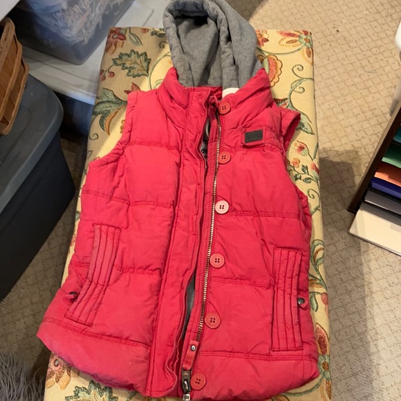 Superdry Jackets & Blazers - Super thick zip up lined vest with hoodie